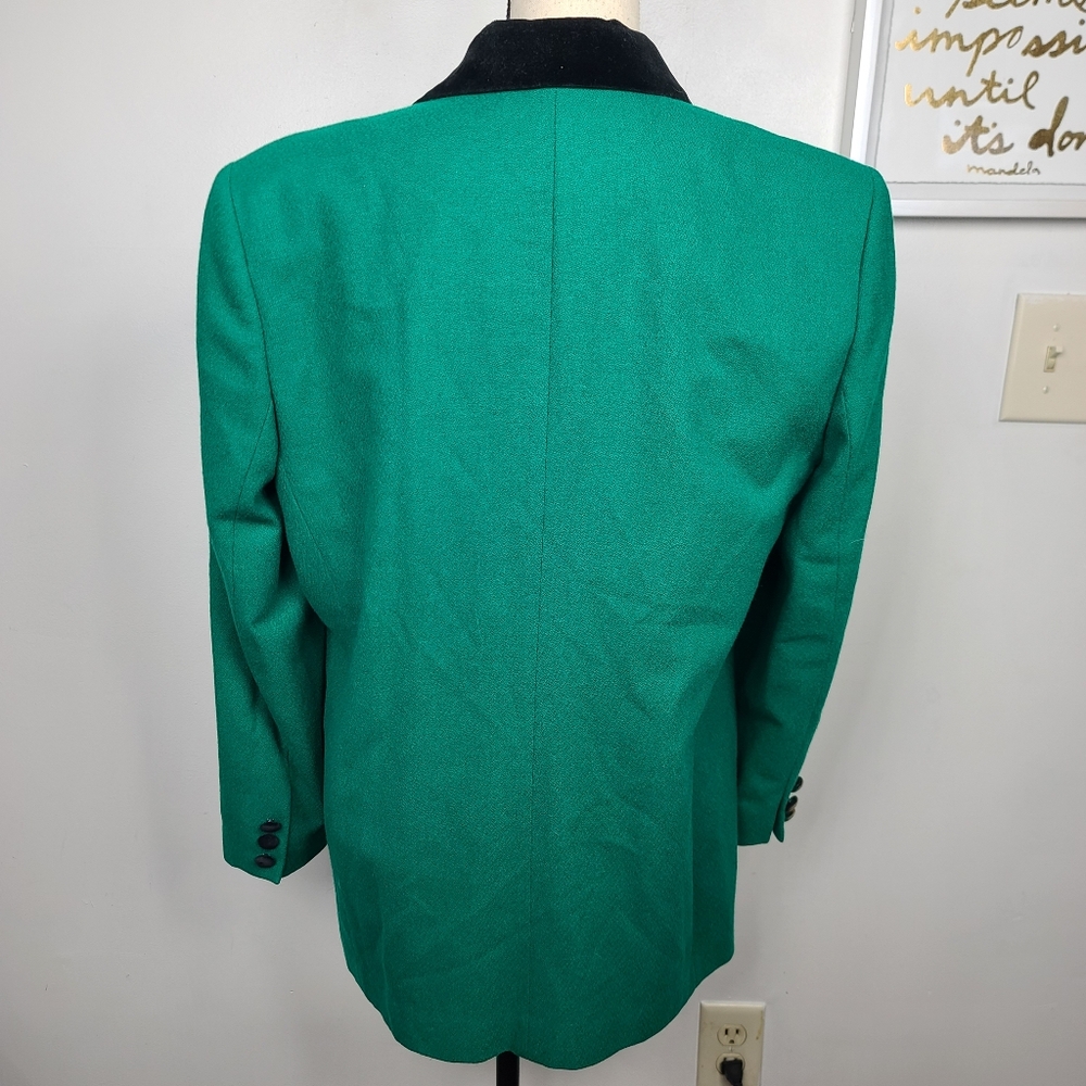 Vintage Pendleton Green Wool Double Breasted Blaz… - image 3